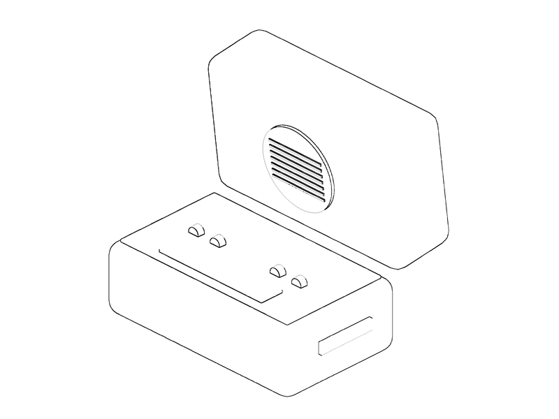 Brionvega TS 502, isometric drawing