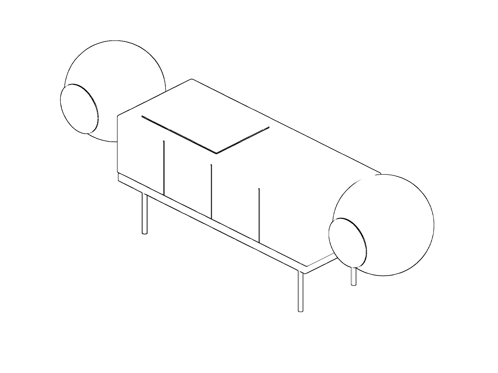 Clairtone Project G, isometric drawing