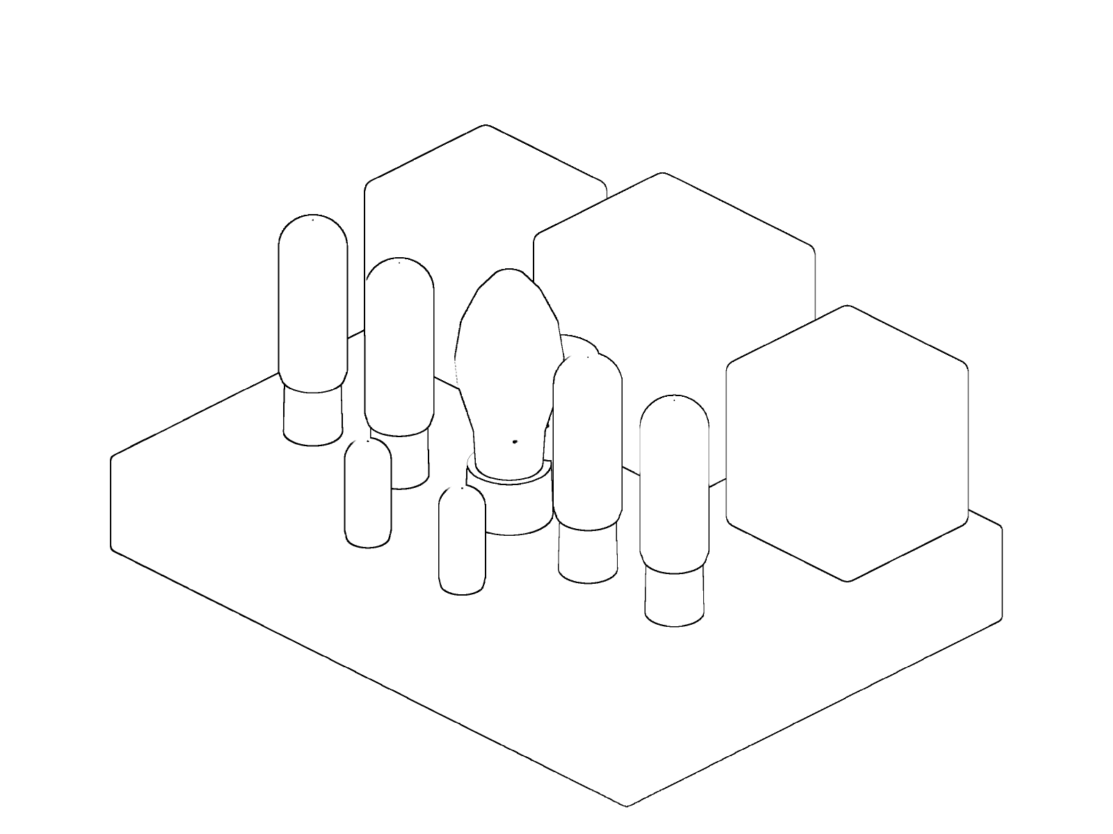 Dynaco Stereo 70, isometric drawing