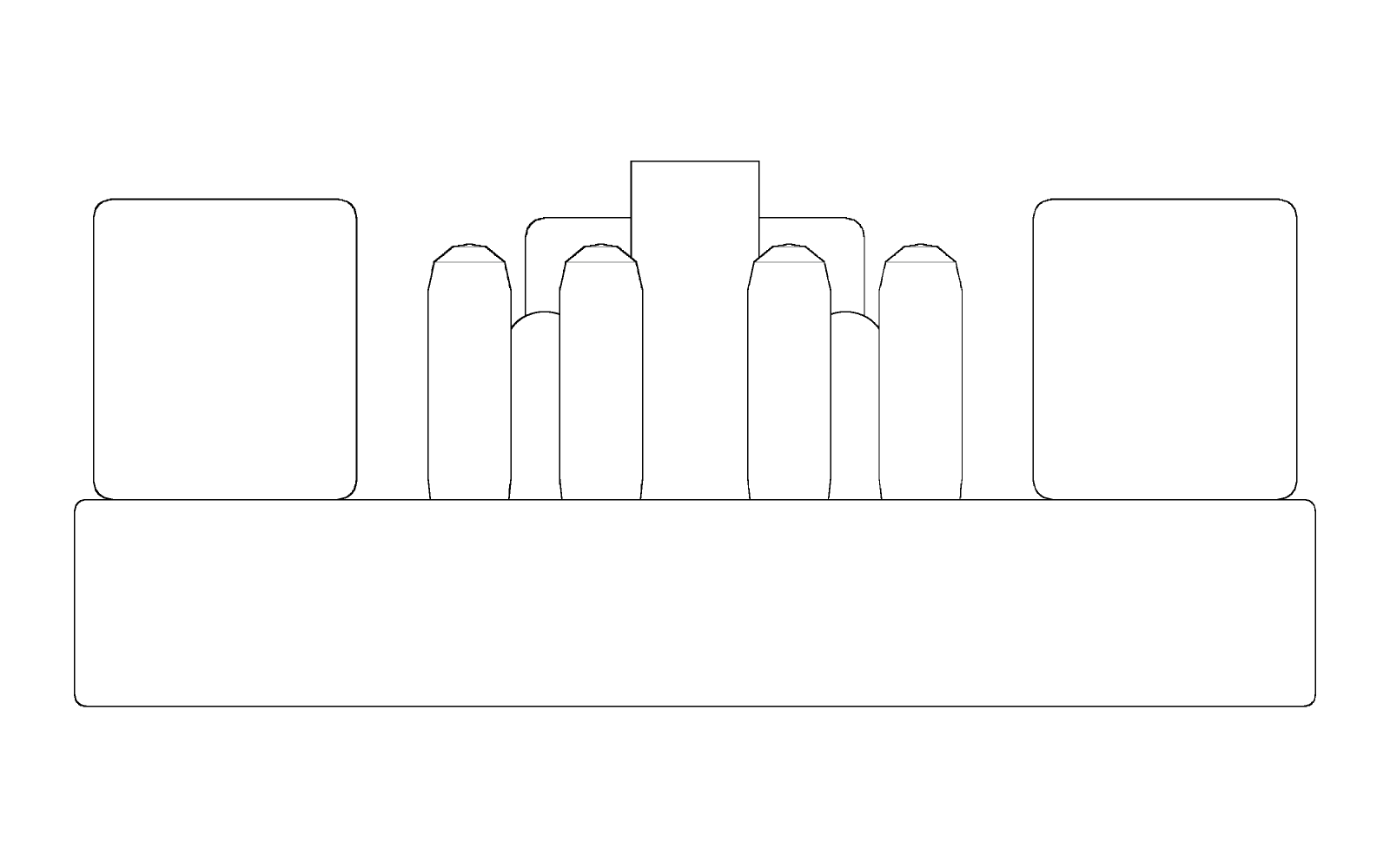 Front elevation of the Leak Stereo 20 (Point One Stereo 20)