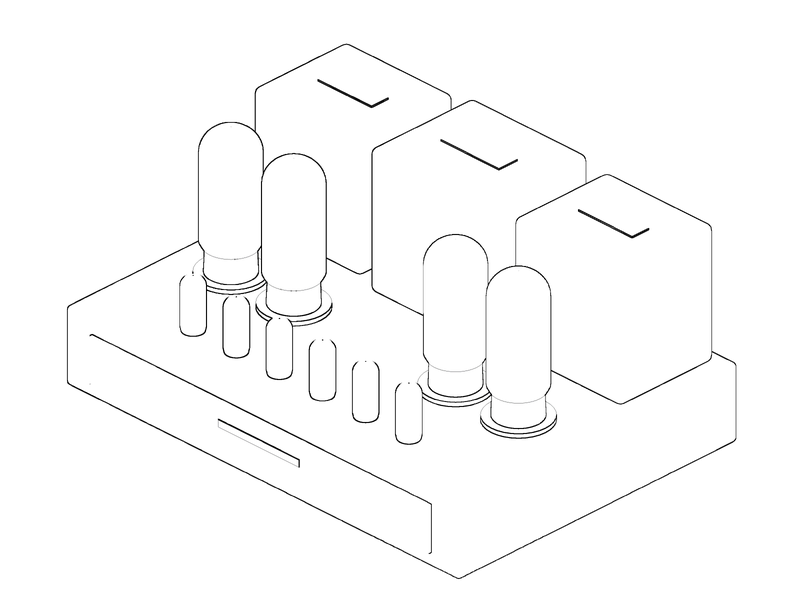 McIntosh MC275, isometric drawing