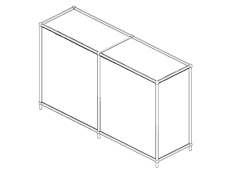 Symbol Audio x USM USM Audio Console, isometric drawing